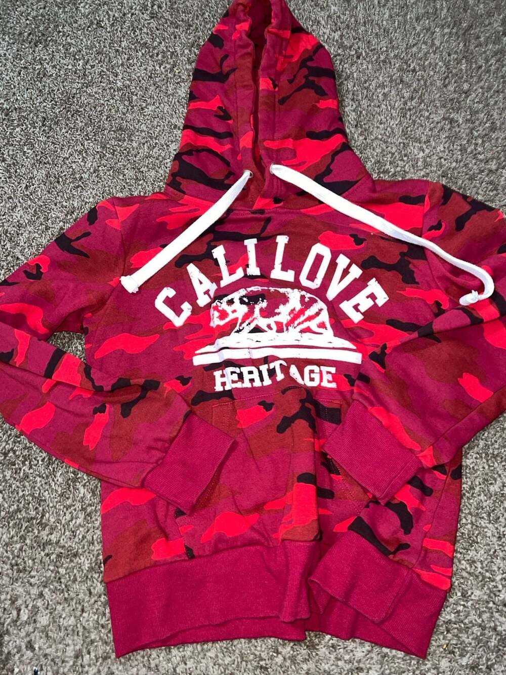 Reflex Cali Love Heritage Red Camo Pullover Hoodie
